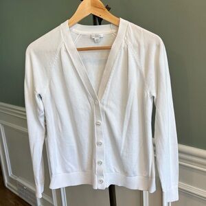 J Jill organic cotton v-neck cardigan